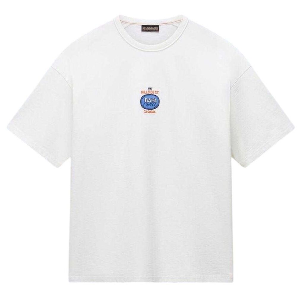 Napapijri Mens Krous Oversized T-Shirt / Heron White